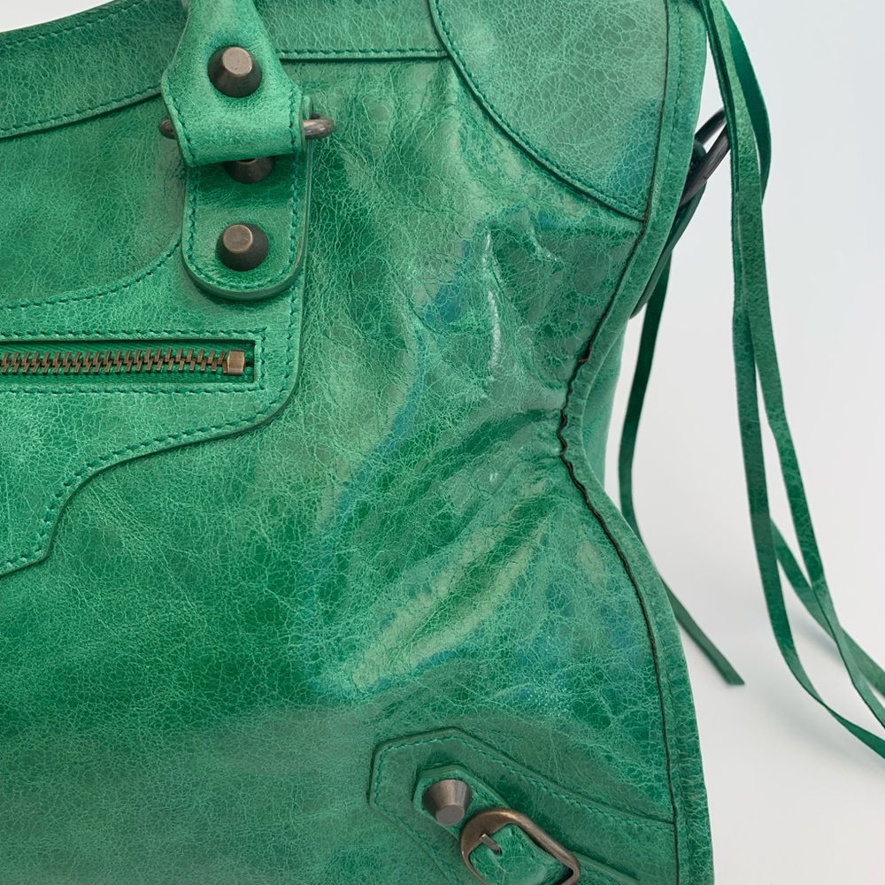Balenciaga Green Classic City Leather Tote Bag - Picture 4 of 8